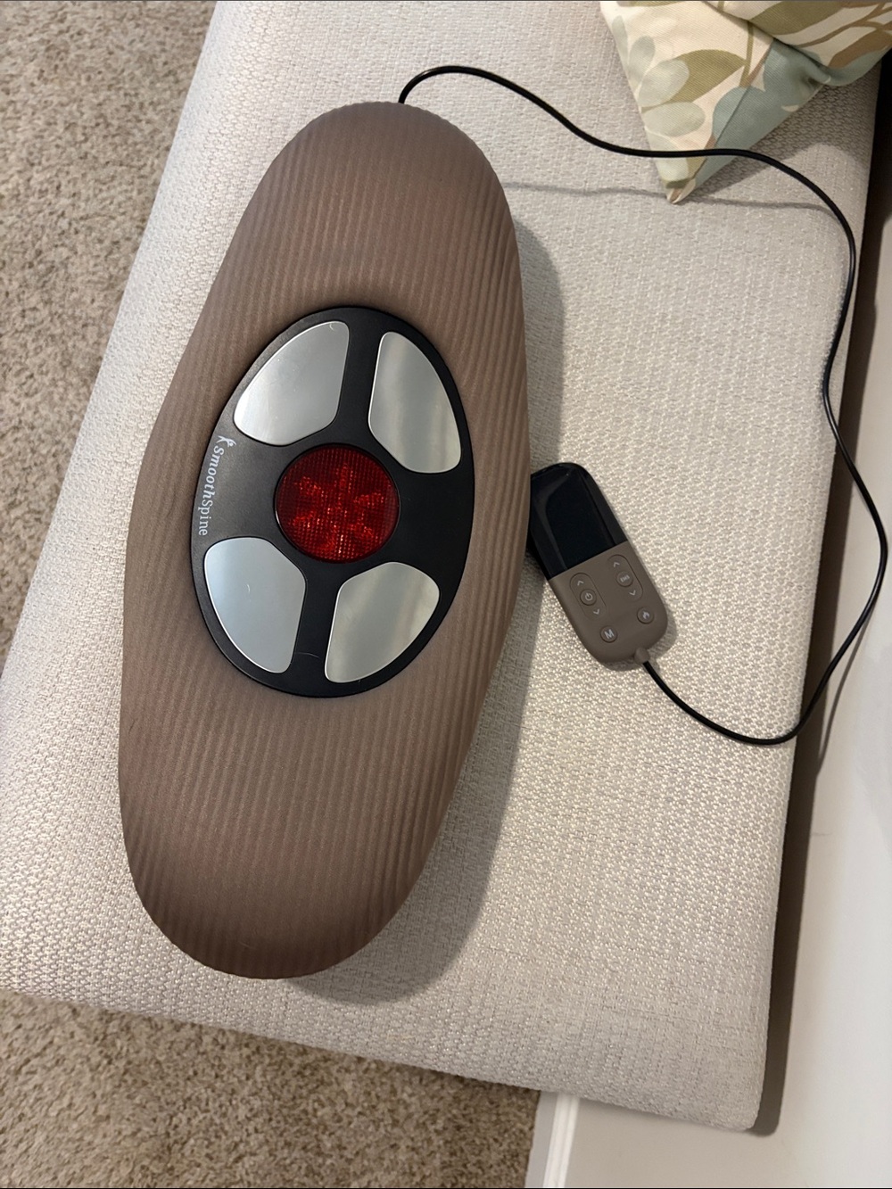 SmoothSpine Triple Fusion Back Massager 3-in-1 Spinal Traction Heat Vibration